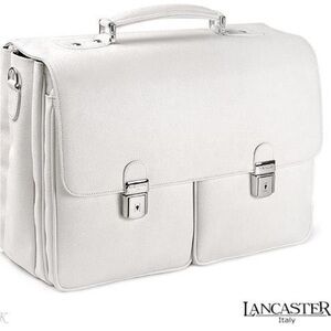 NWT Lancaster Italian Leather Business Organizer Bag